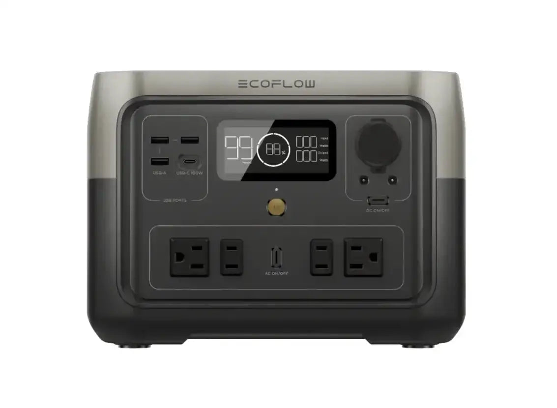 ECOFLOW Portable Power Station RIVER 2 Max 500 with Bag, 499Wh LiFePO4 Battery/ 1 Hour Fast Charging, Up To 1000W Output