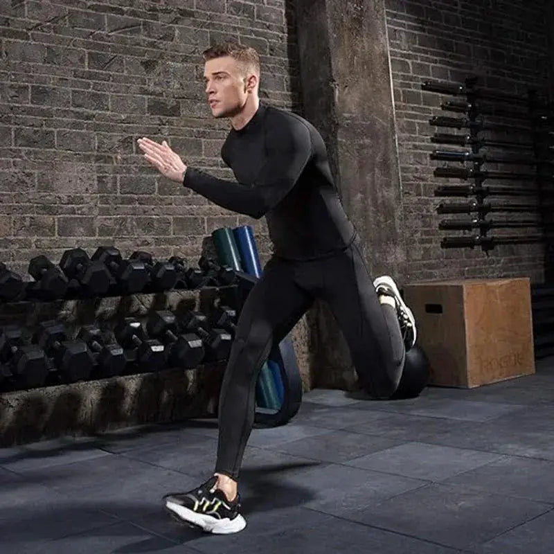 Men's Turtleneck Quick Dry Long Sleeve Compression Tee