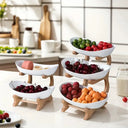 Two Tier Plastic Fruit Serving Tray