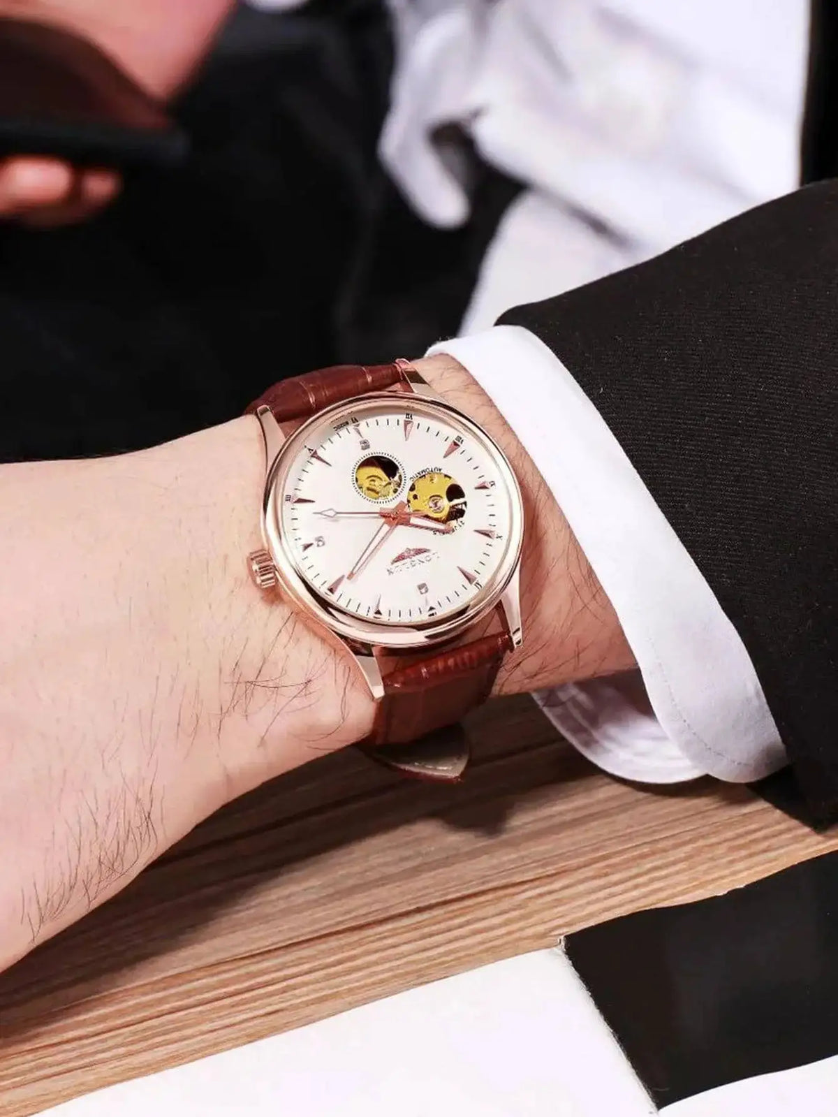 LONGLUX Automatic Skeleton Watch — product view 3