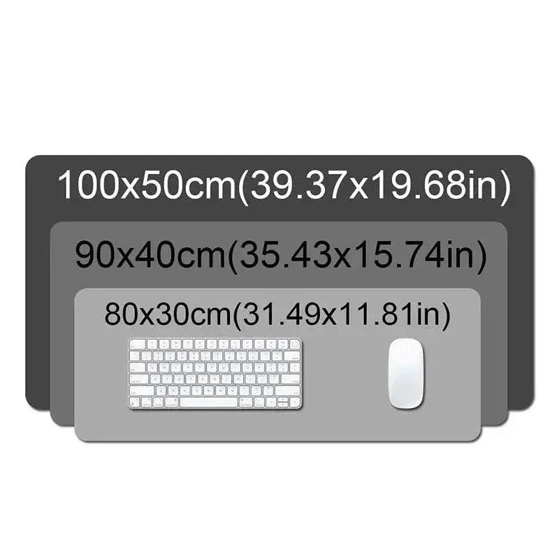 Black Rubber Gaming Mat With Customizable Desk Design