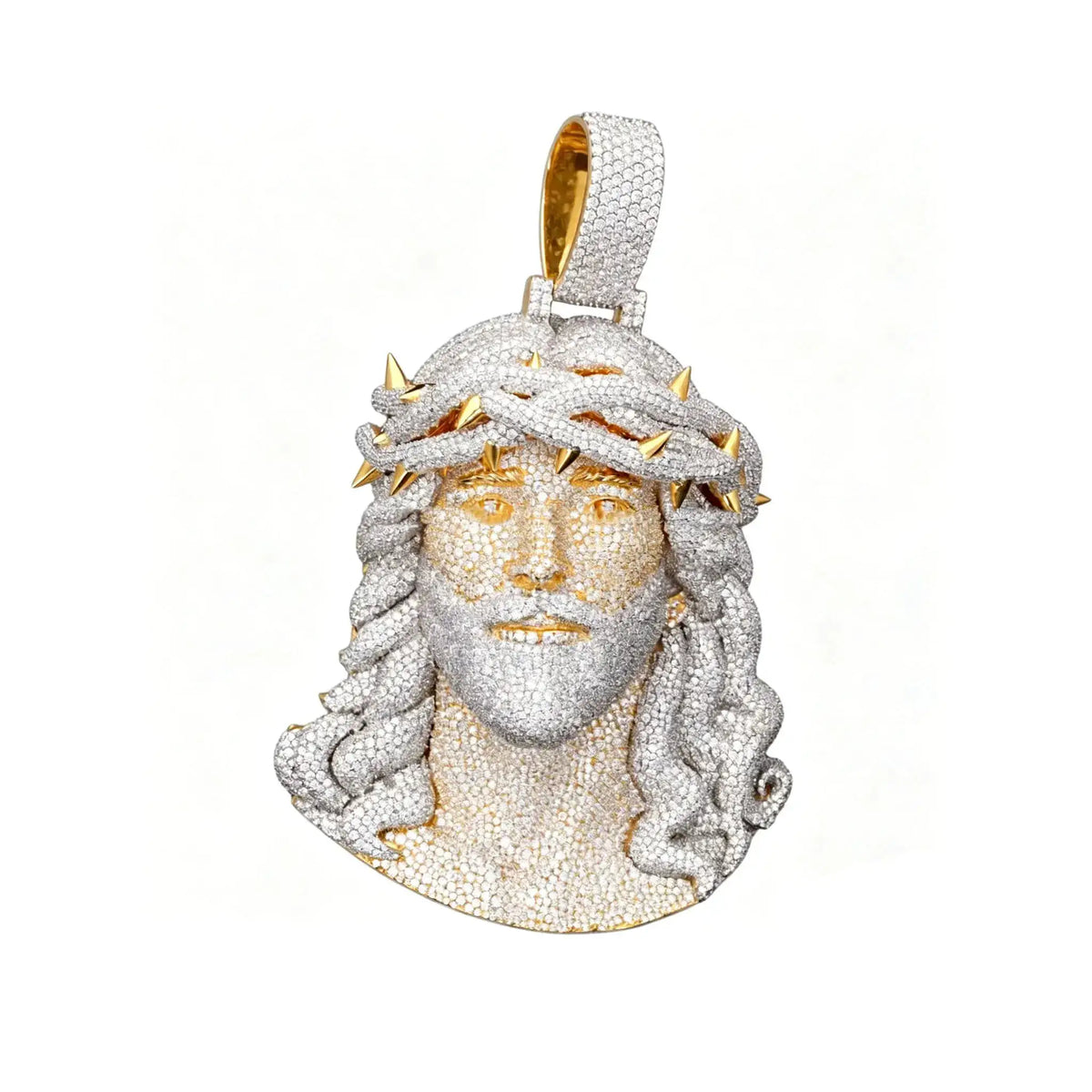 Gold Jesus Face Pendant Necklace — product image 7