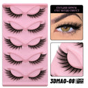 GROINNEYA Vegan 3D Mink Strip Lashes for Natural Looks