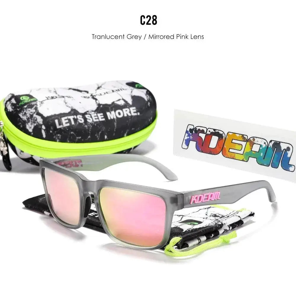 KDEAM Unisex Polarized Sunglasses Square Design 55mm