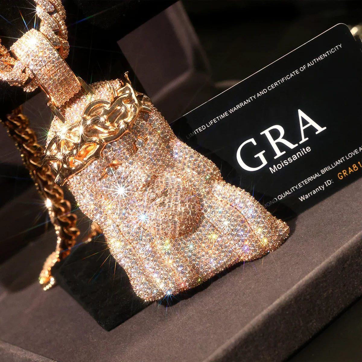 Sparkling Iced Out Jesus Head