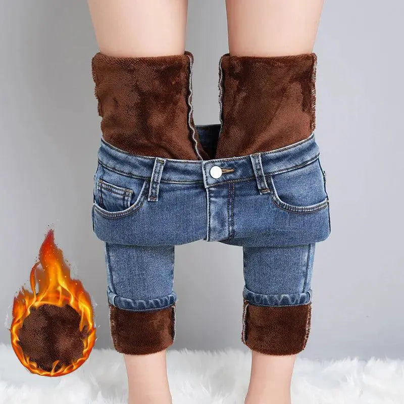 Cozy Winter Thermal Skinny Jeans Stay Warm And Stylish