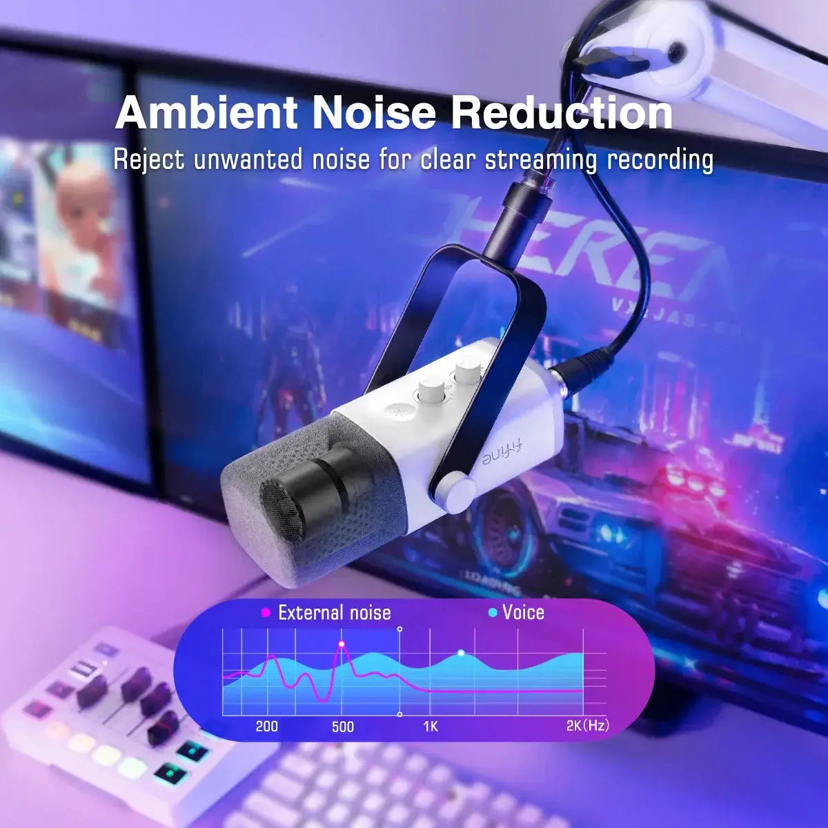 AM8W XLR USB Dynamic Microphone For PS4 And PS5 Streaming