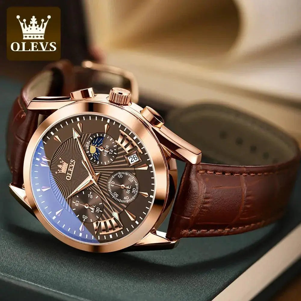 Chronograph Luxury Sports Watch for Men Waterproof