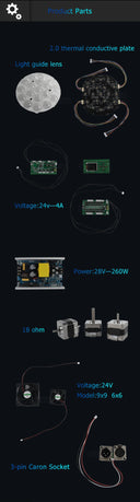 SHEHDS 4PCS Beam Wash 19x15W RGBW Zoom Moving Head Lighting