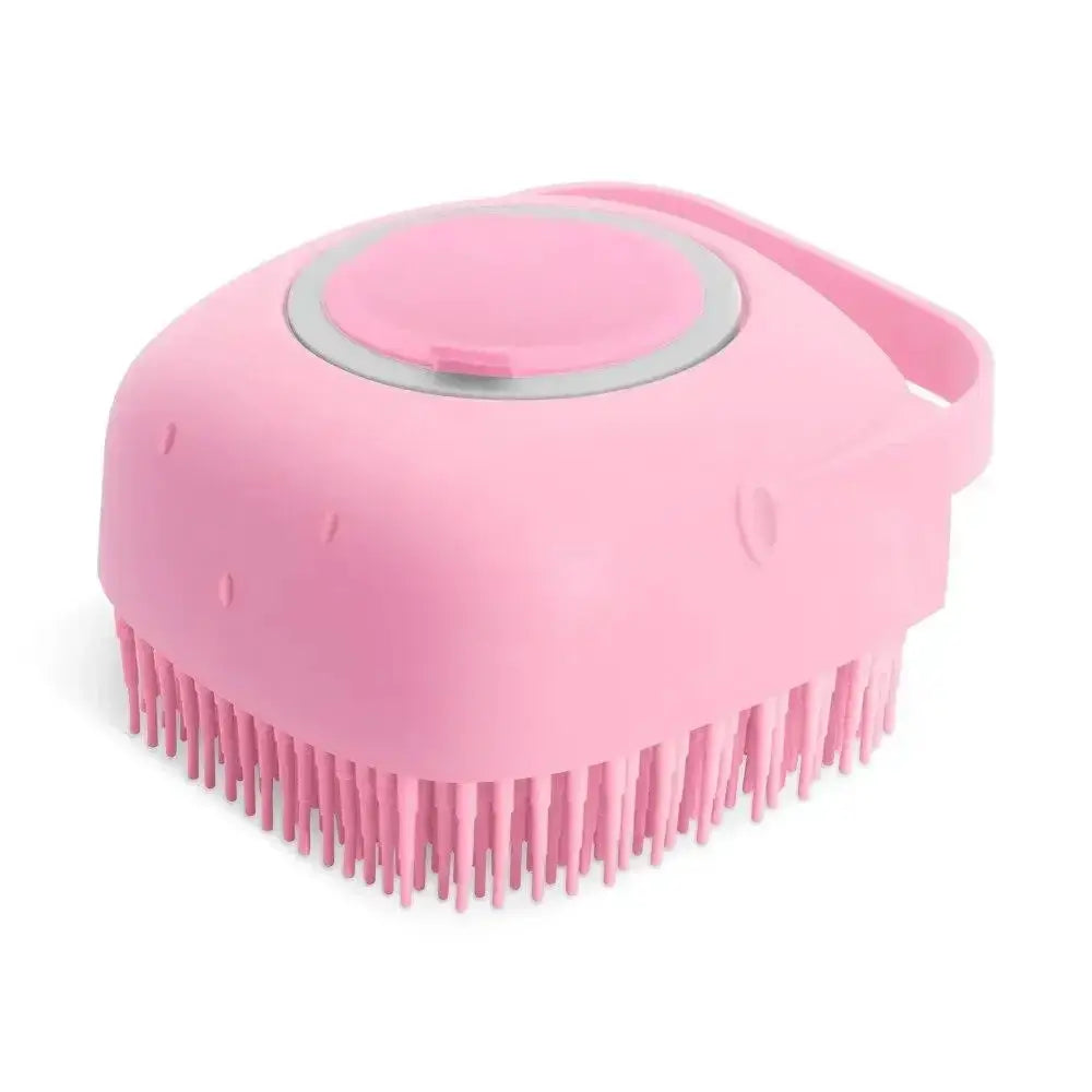 Pet Dog Shampoo Brush 2.7oz Soft Silicone Groomer 80ml