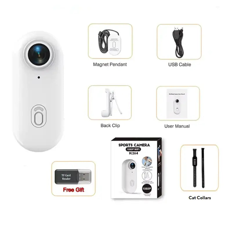 Wearable Camera - Magnetic Waterproof Wifi - 4k(black) With 32G TF Card product image