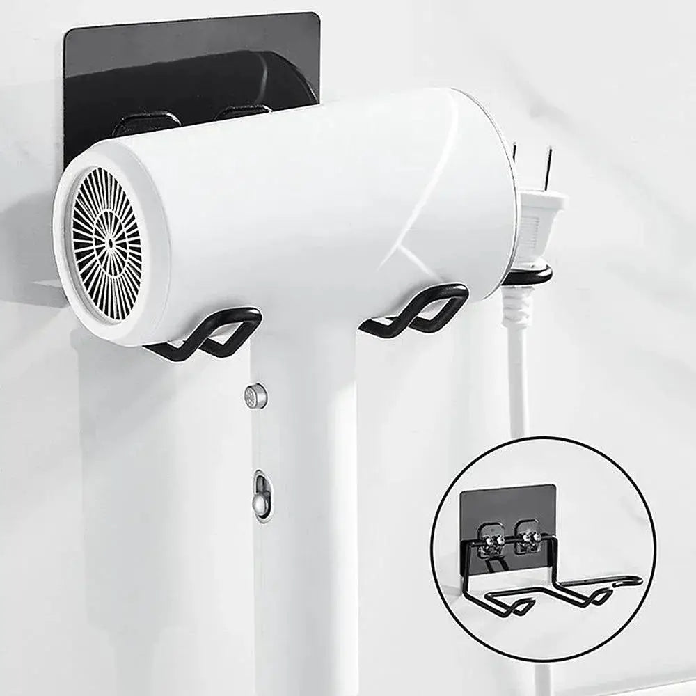 Stainless Steel Hair Dryer Organizer Wall Mount Shelf