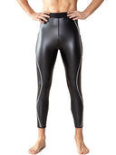 Men Fashion White Splicing Leather Pants Waist Trainer Sale