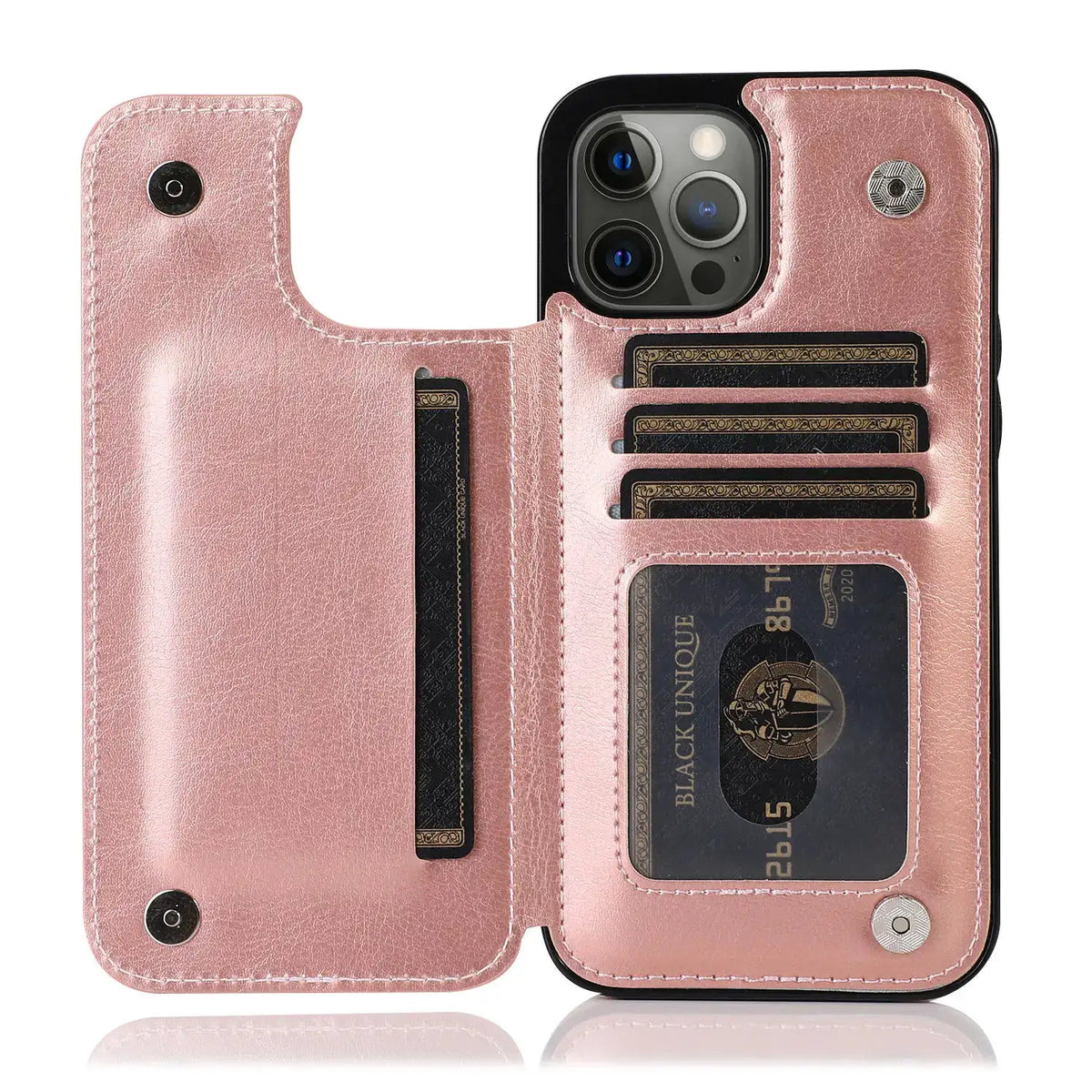 Double Buckle Leather Case for iPhone Pro Max Plus — product view 11