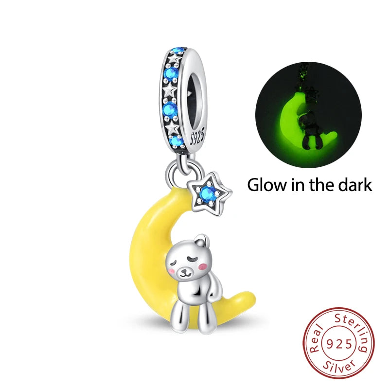 Nightglow Star Moon Pendant Qikaola