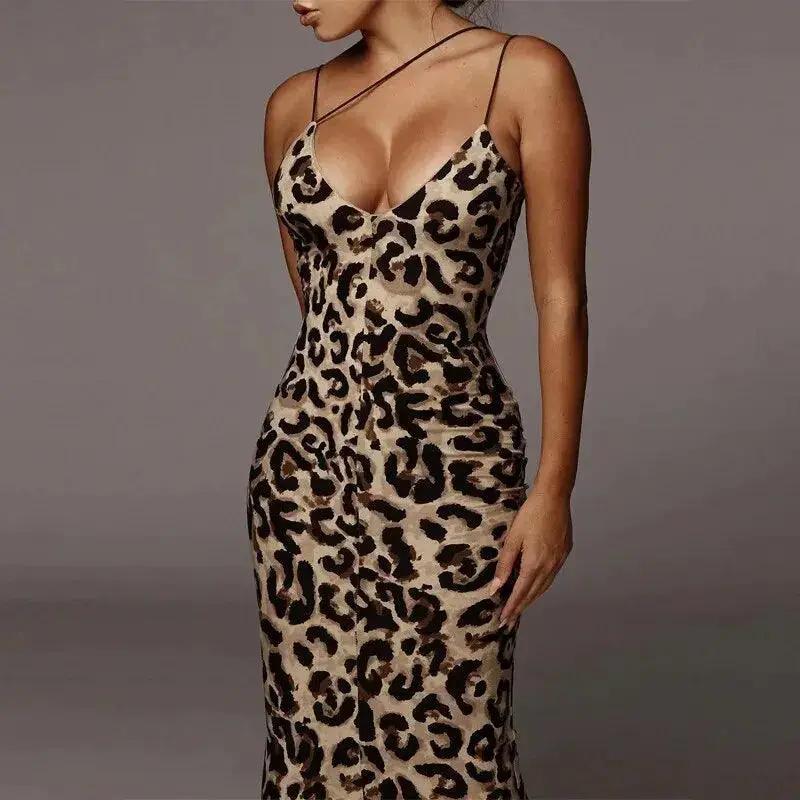 Leopard Print Midi Dress Chic Summer Fashion Essential