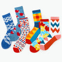 Quirky Happy Cotton Unisex Socks for EU Sizes 36-43