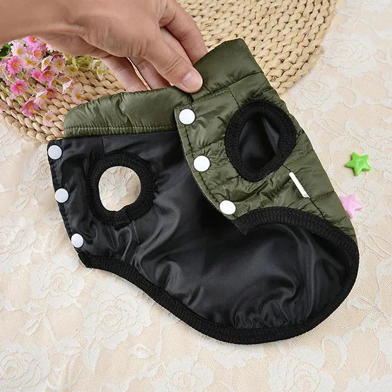 Winter Warm Double Sided Dog Vest For Small Medium Breeds