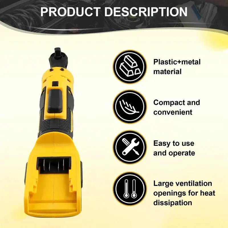 Electric Ratchet Wrench 220 Nm Cordless Driver 3/8 Inch