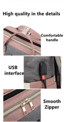 Diaper Bag For Moms Travel Folding Crib