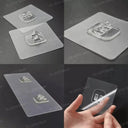 Clear Adhesive Shelf Hooks for Kitchen and Bathroom Storage