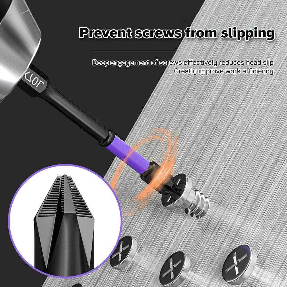 Magnetic Impact Screwdriver Set With Non Slip Cross Bits