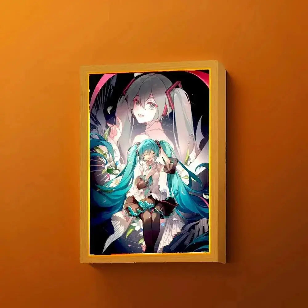 Hatsune Miku Gengar LED Anime Night Light Decor Lamp