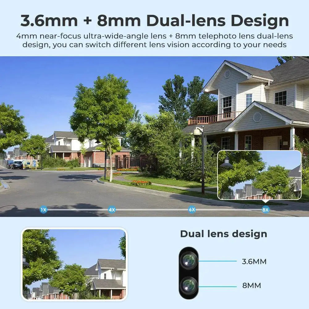 2.4G And 5G PTZ WiFi Camera Dual Lens For Home Security