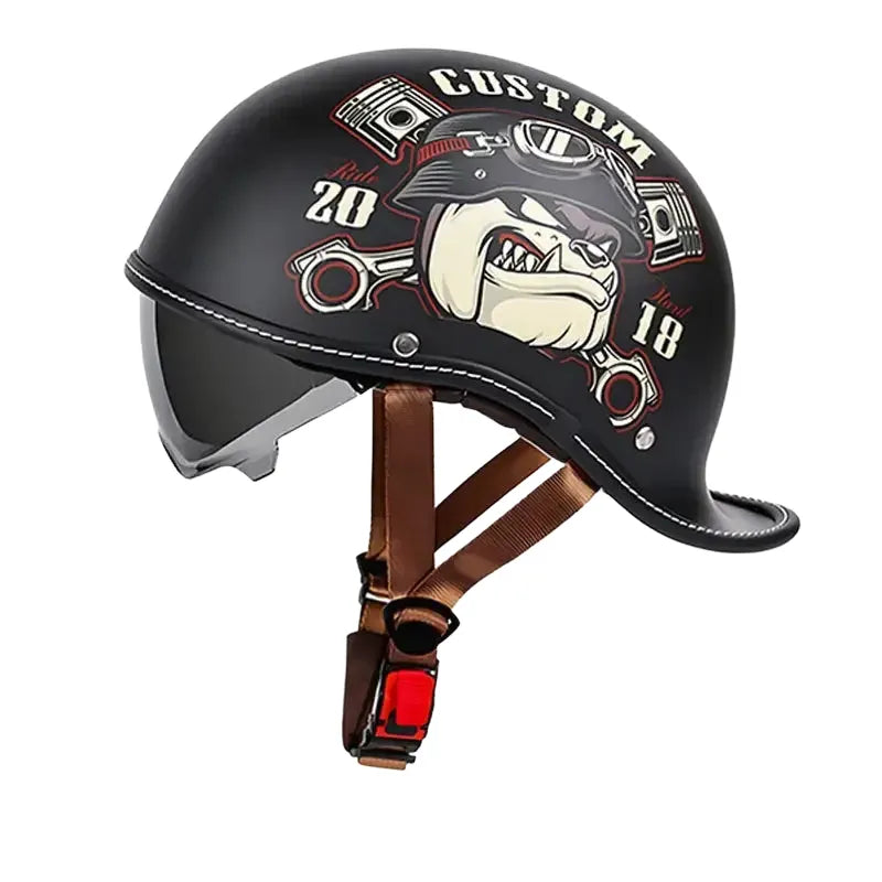 Classic Retro Half Motorcycle Helmet — product view 1