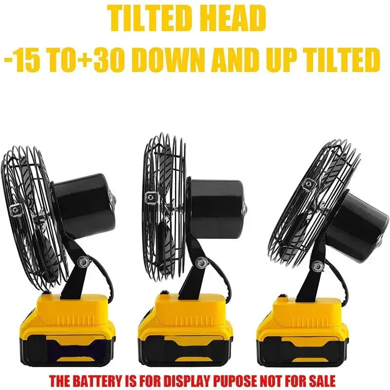 Portable Workshop Jobsite Fan For DeWalt 20V MAX Cordless