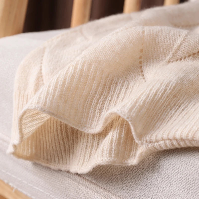 Cutout Wool Knit Winter Scarf