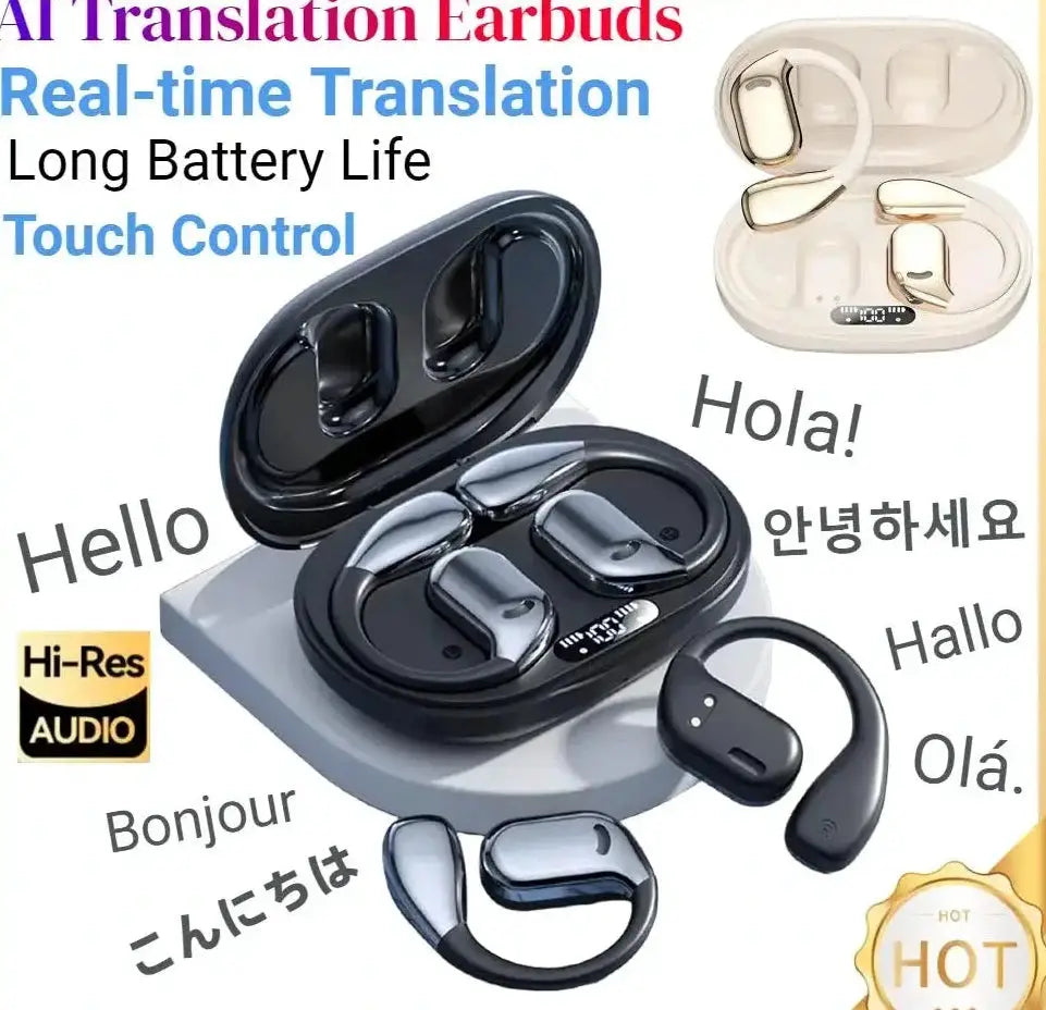 Translator Earbuds With AI Translator And Touch Controls