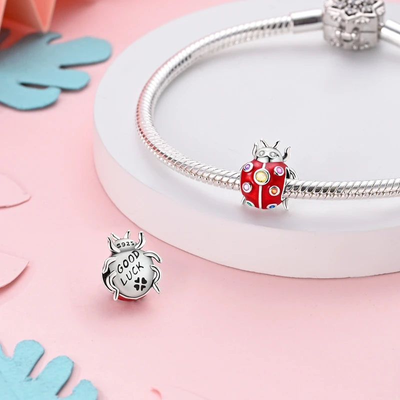 Sterling Silver Bright Red Charm