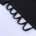 Sultry Black Bandage Dress Sexy High Split Clubwear Style