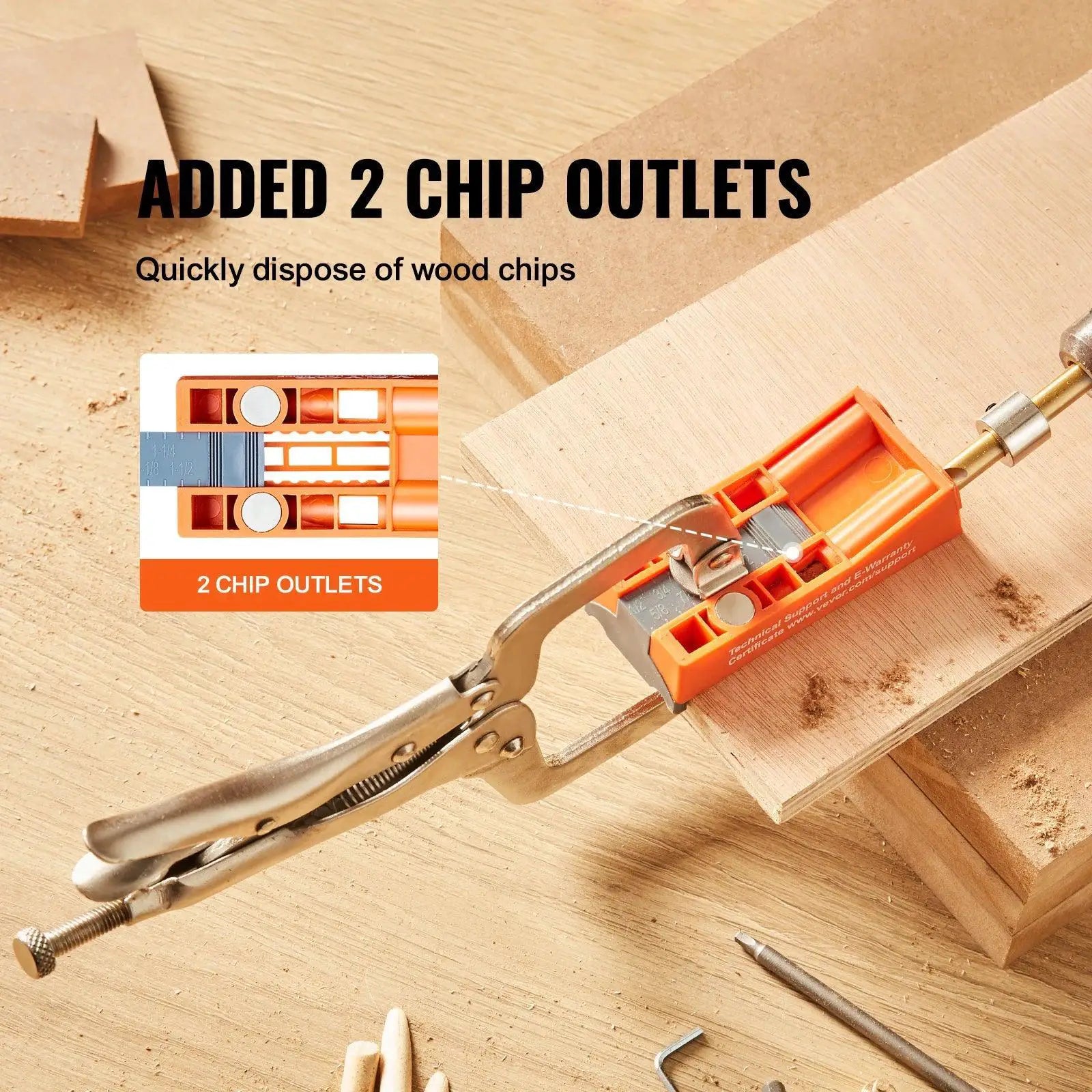 VEVOR 56 Pieces Pocket Hole Jig System With 9 Inch Clamp