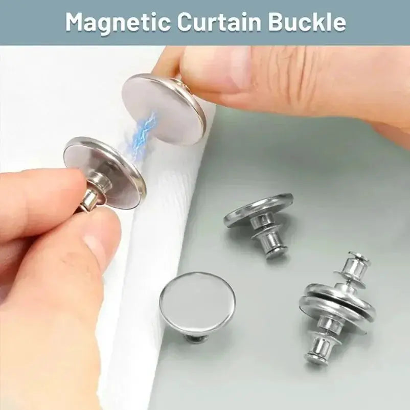 Curtain Magnetic Button Detachable Fastener Clip 4 Pairs