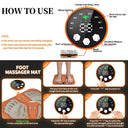 3D Foldable Foot Massager Pad with Calf Massage Mat 8 Modes 29 Levels Muscle Relaxation Rechargeable Smart Stimulator for Foot