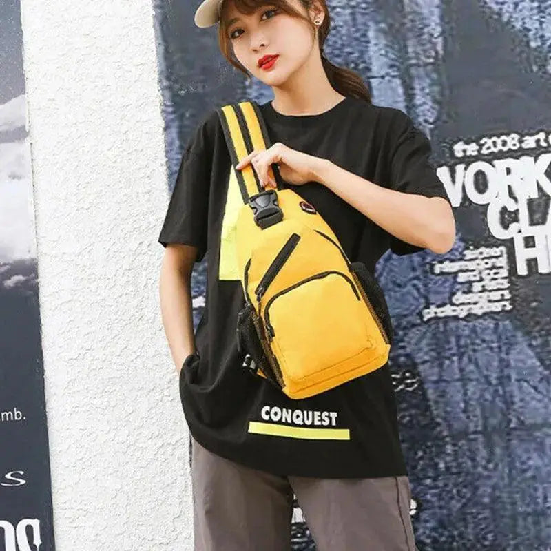 Women Mini Backpack Chest Bag Sling Messenger Bag Crossbody