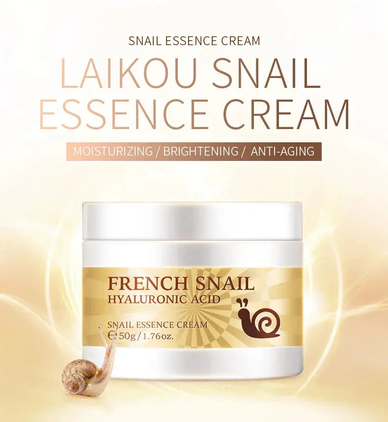 LAIKOU Snail Face Cream Hyaluronic Acid Moisturizer Firming Facial Cream Collagen Nourishing Serum Skin Care 50ML