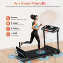 Compact 3.0HP Treadmill With Handle Bluetooth 12 Presets Home Use