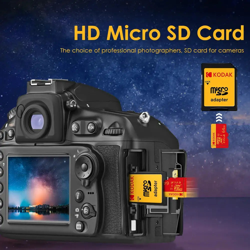 5pcs NEW KODAK Micro SD Memory Card 100MB/s Class10 U3 UHS-I 32GB 64GB 128GB TF Card 4K HD for Smartphone and Tablet PC