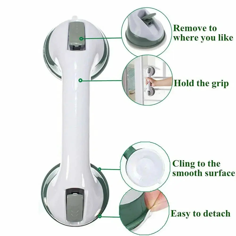 Safety Shower Handle Grab Bars Dual Locking Suction Cups
