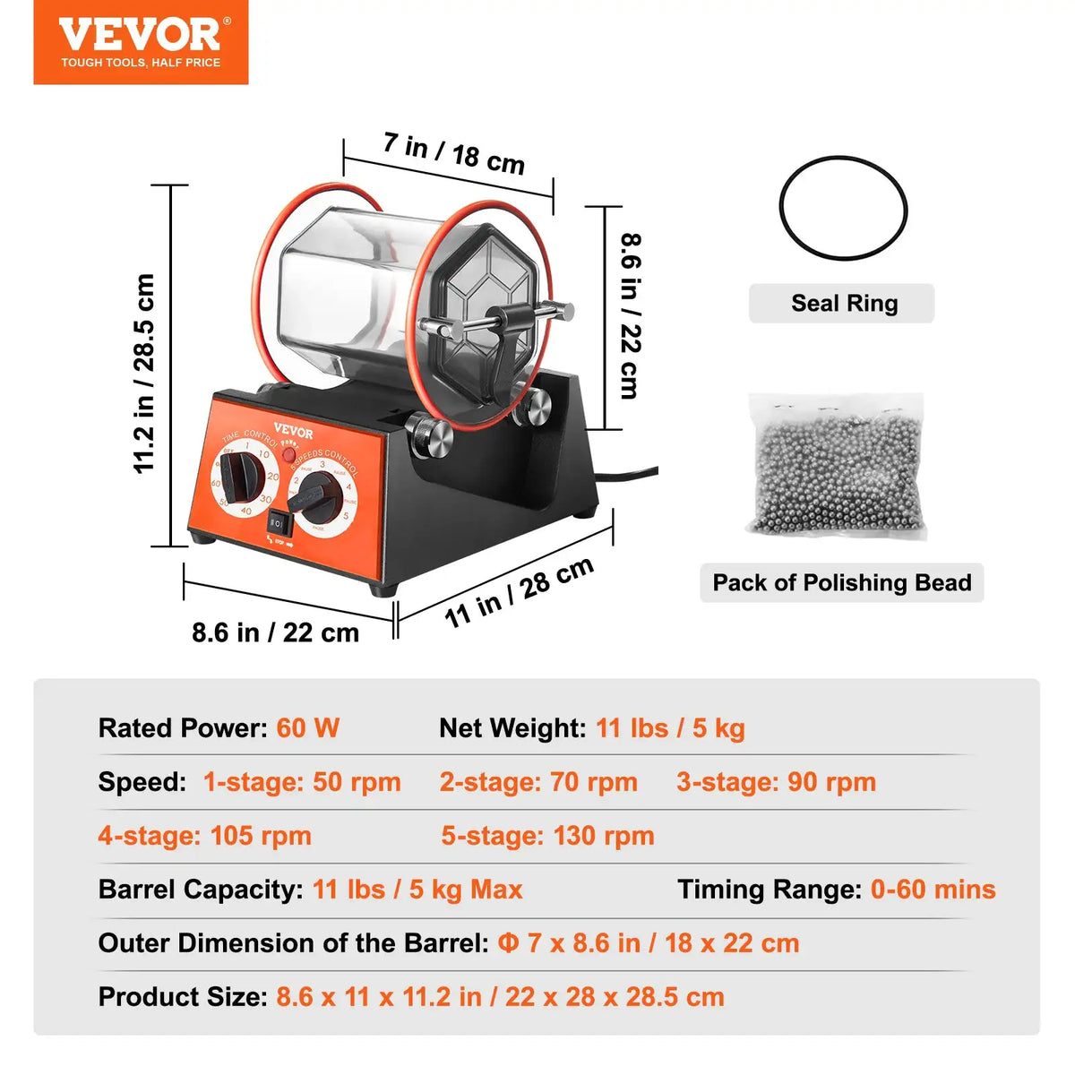 Ready. Output matches constraints and gives exactly one line: "Mini Rotary Tumbler For Jewelry" — product image 7