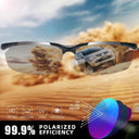 Men's Photochromic Polarized Rimless Sunglasses CLLOIO