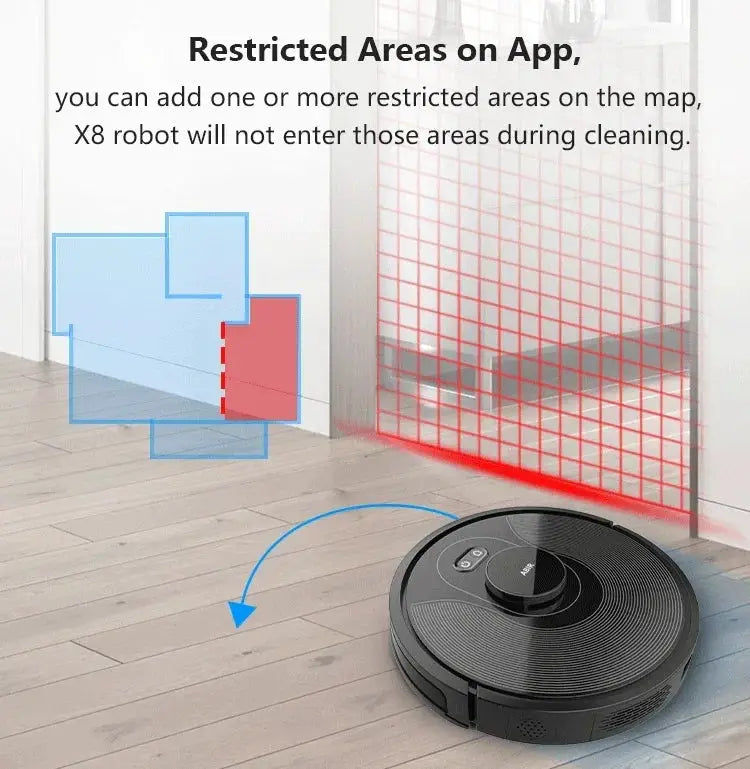 ABIR X8 High End Robot Vacuum UV Cleaner With Big Dust Tank - OurLum.com