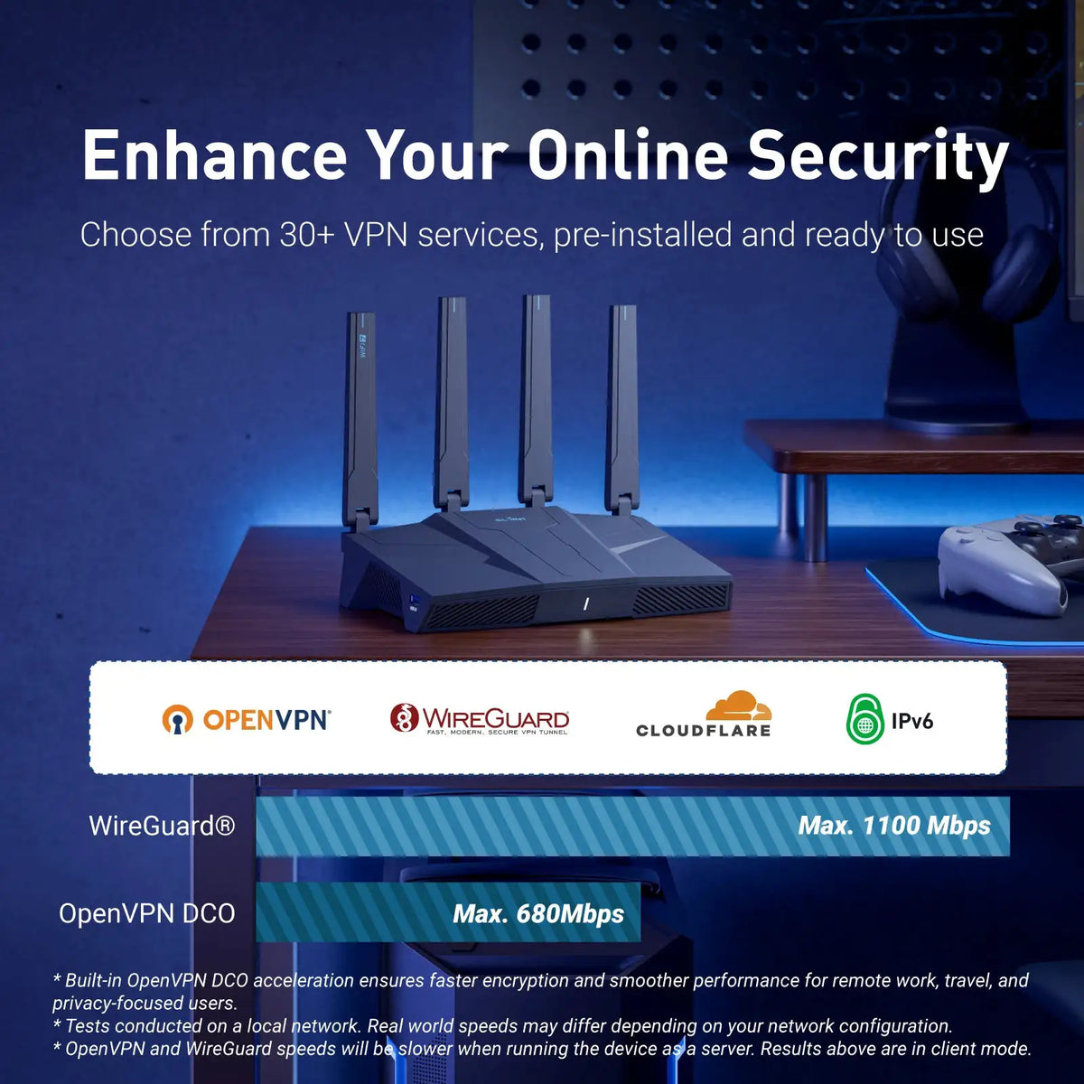 GL.iNet GL-BE6500 (Flint 3e) Dual-band WiFi 7 Home Router for Gaming Wireless Internet Router 5× 2.5G Ports Robust VPN Capabilities,Parental Controls, USB3.0 Qualcomm Quad-core 1.5 GHz, Supports ADGuard Home,OpenVPN,WireGuar