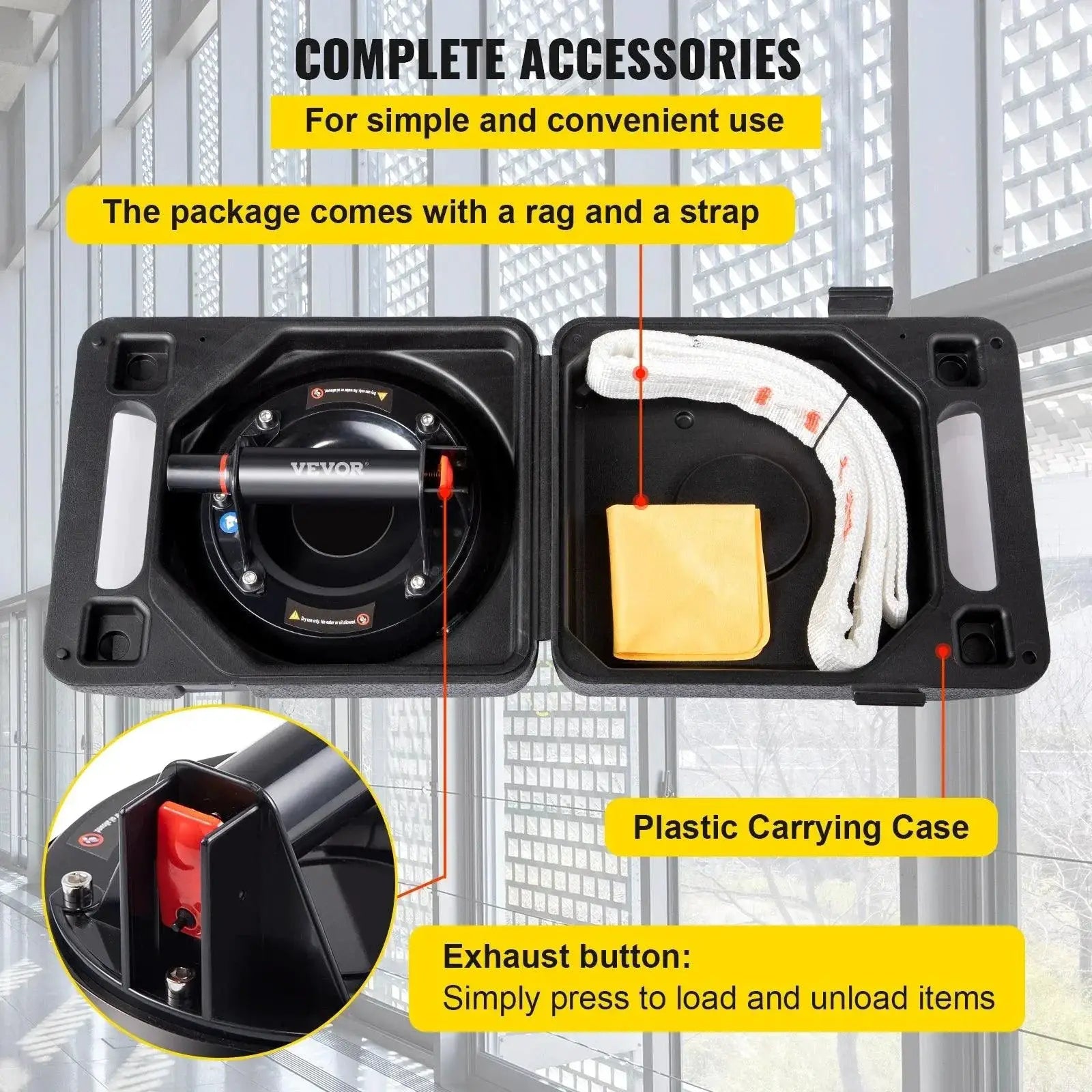 VEVOR 8 Inch Vacuum Suction Cup 100 kg Heavy-Duty Lifter