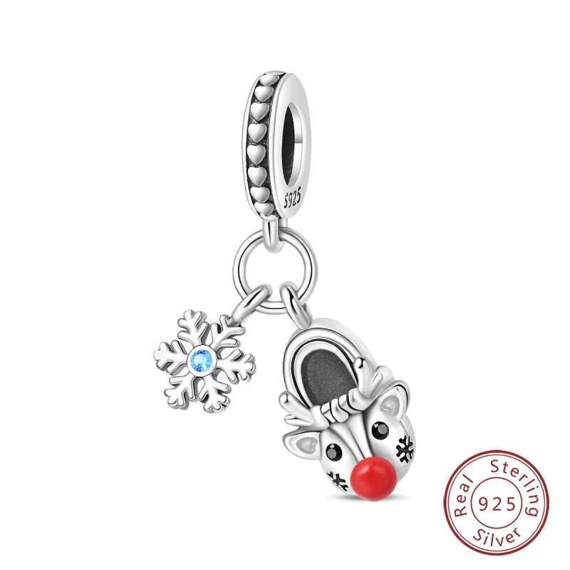 Sterling Silver Christmas Charm Santa