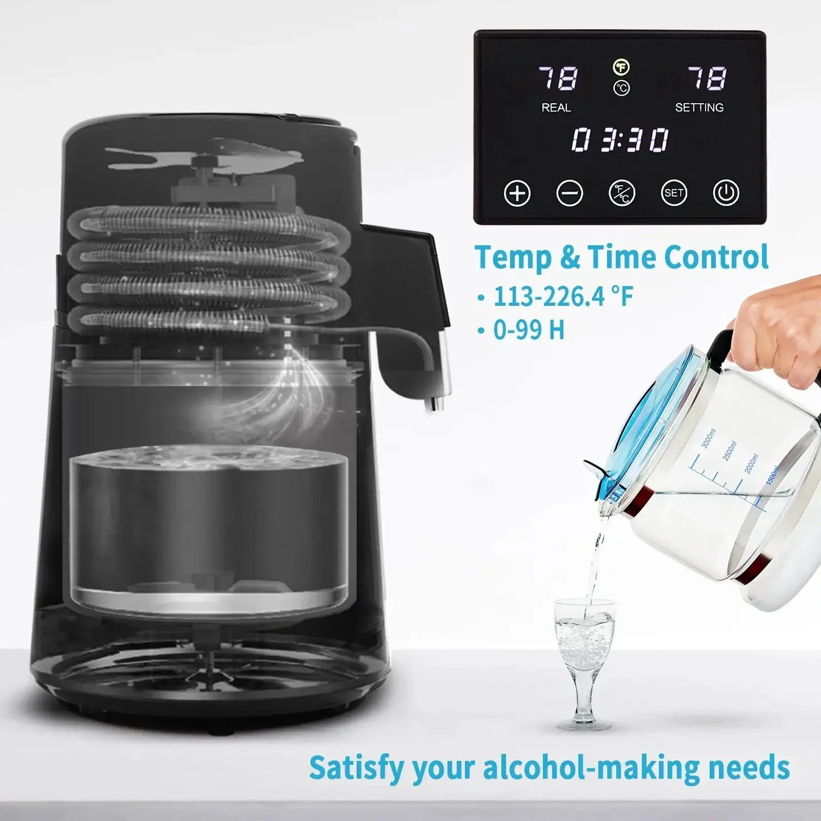 VEVOR 4L Water Distiller Purifier Filter Dispenser Appliance