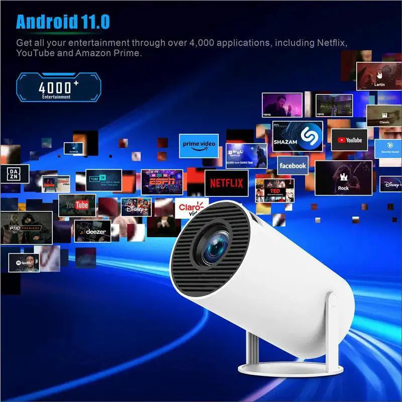 Ditong HY300 Pro Android 11 4K Projector Dual WiFi 260 ANSI